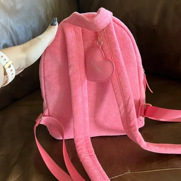 Juicy Couture Pink Suede Backpack - Picture 5 of 8